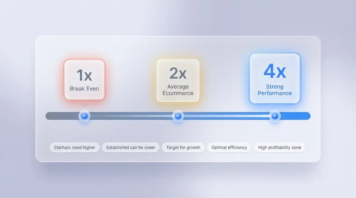 ROAS benchmarks by industry - comparison chart