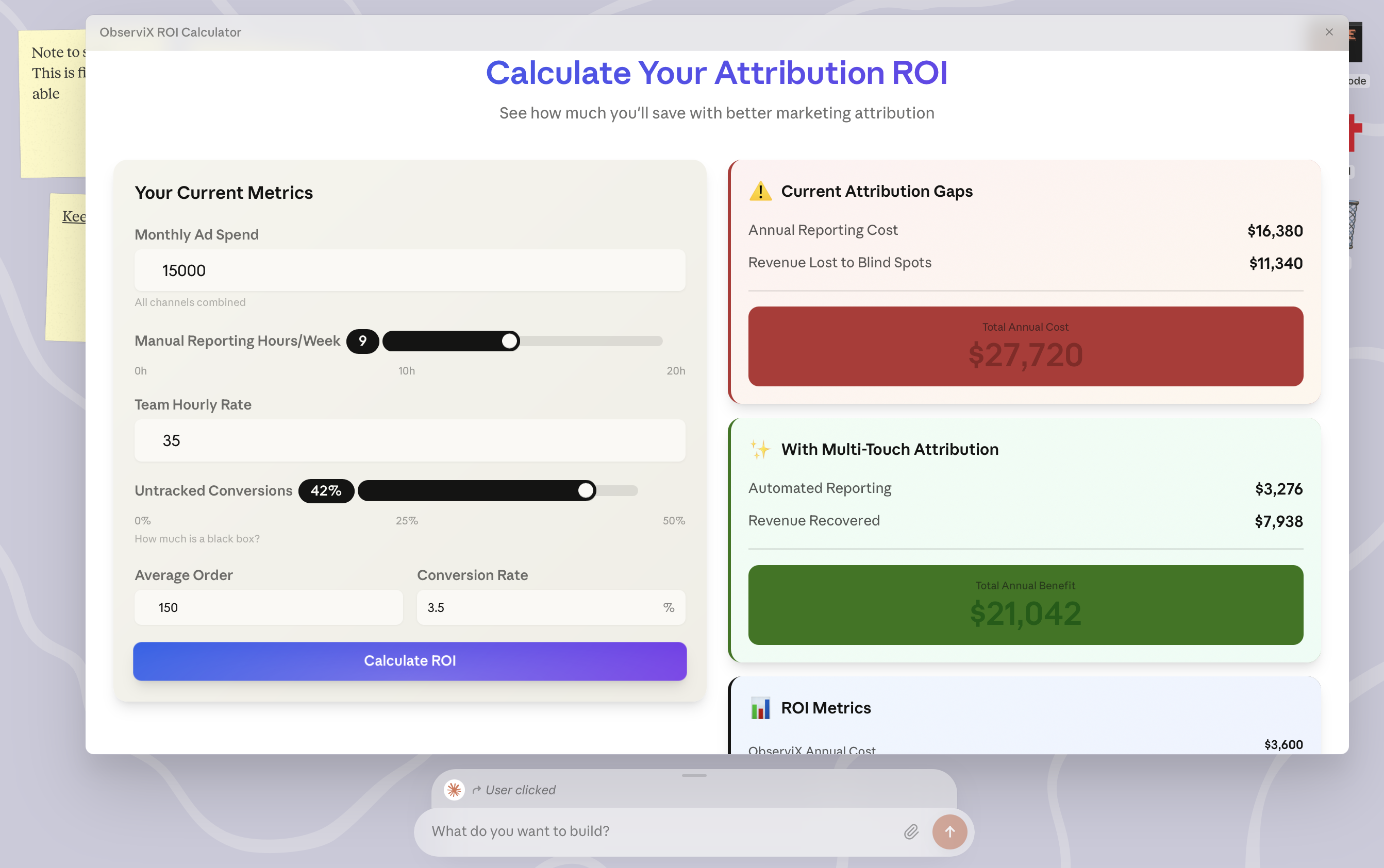 ROI Calculator Claude Imagine ROI Calculator Claude Imagine